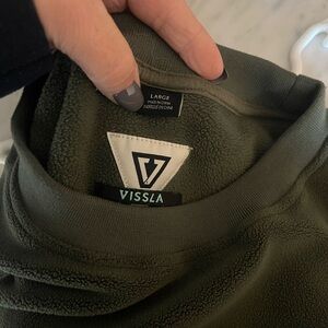 VISSLA Olive Green Fleece Top
